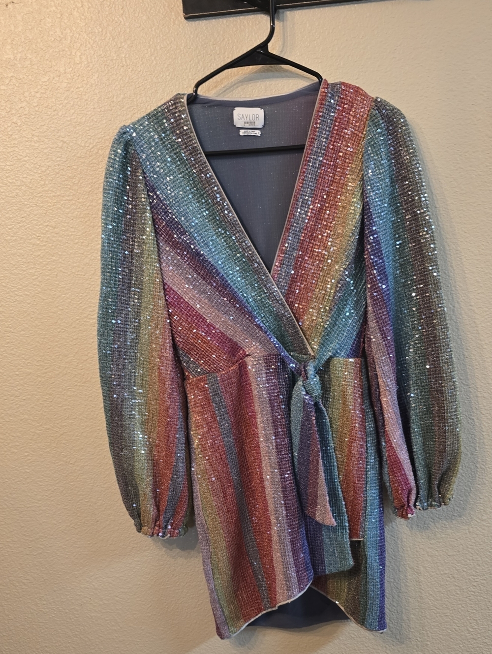 SAYLOR Debbie Shimner Faux Wrap Dress